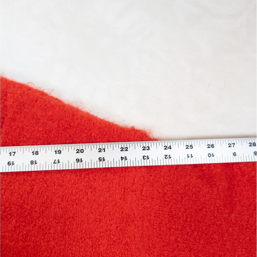 Aerie Eyelash Knit Sweater Women S Red V-Neck Oversized Soft Girl Cabincore Cozy - Picture 9 of 11